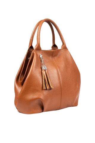 Sac à main en cuir - Camel 