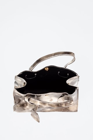 Sac à main en cuir - Gris et noir