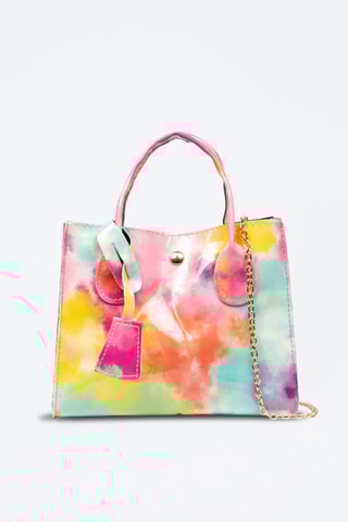 Sac à main en cuir - Rose et ciel