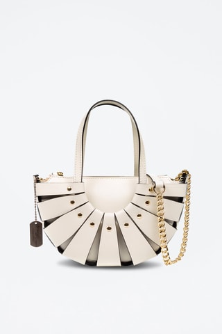 Sac à main en cuir Aquara - Blanc cassé