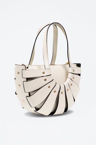 Sac à main en cuir Aquara - Blanc cassé