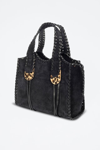 Sac à main en nubuck Avio - Noir