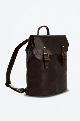 Sac à dos en cuir - Marron foncé