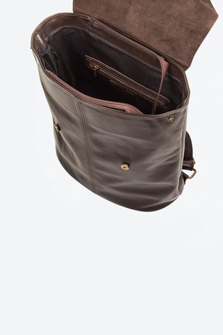 Sac à dos en cuir - Marron foncé