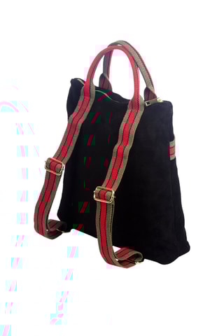 Sac à dos en nubuck - Noir - Firenze Artegiani