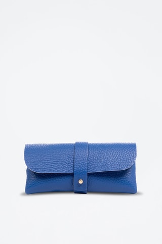 Pochette en cuir - Bleu