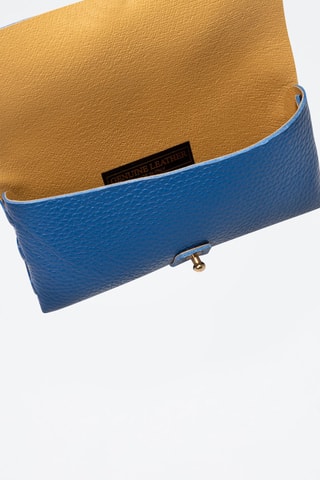 Pochette en cuir - Bleu