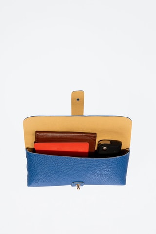 Pochette en cuir - Bleu
