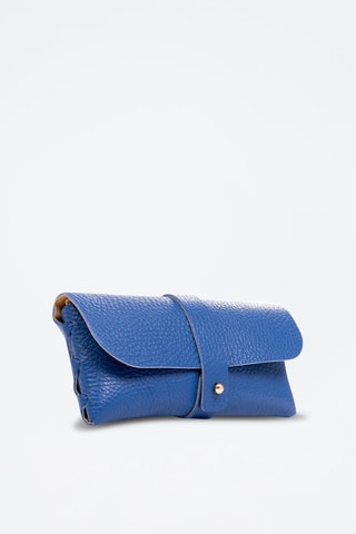 Pochette en cuir - Bleu