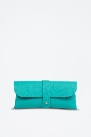 Pochette en cuir Argelato - Turquoise