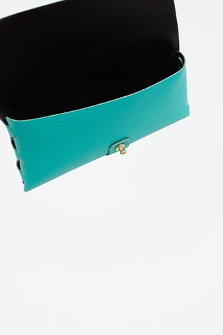 Pochette en cuir Argelato - Turquoise