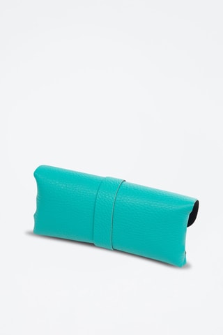 Pochette en cuir Argelato - Turquoise