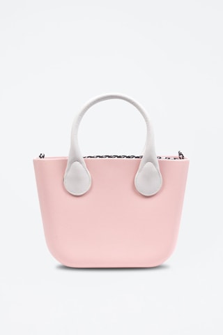 Sac à main et pochette - Rose clair et noir - Libellula