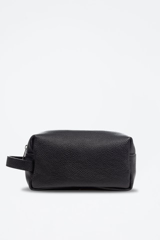Trousse de toilette en cuir Arizzano - Noir