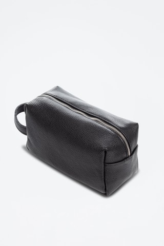 Trousse de toilette en cuir Arizzano - Noir
