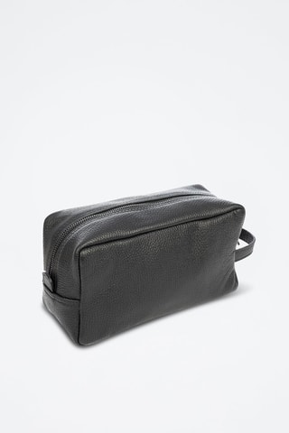 Trousse de toilette en cuir - Noir