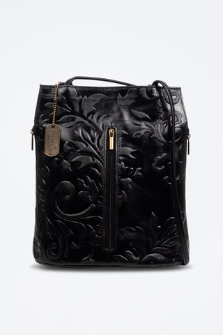 Sac bandoulière en cuir Archi - Noir