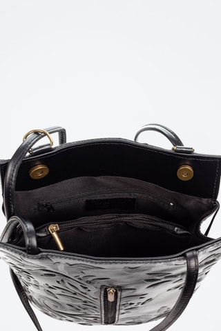 Sac bandoulière en cuir Archi - Noir