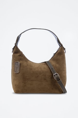 Sac porté épaule en nubuck Atina - Marron