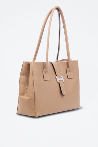 Sac porté épaule en cuir Auditore - Taupe