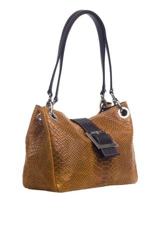 Sac porté épaule en cuir Anzio - Marron