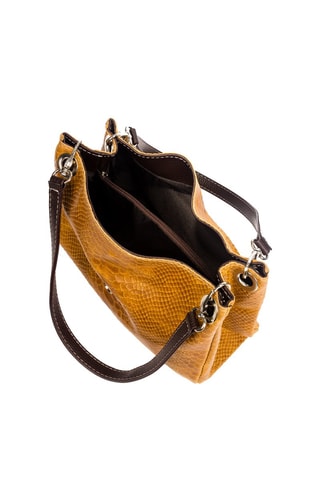Sac porté épaule en cuir Anzio - Marron