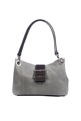 Sac porté épaule en cuir - Gris