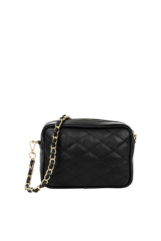 Sac bandoulière en cuir Cleopatra - Noir et doré