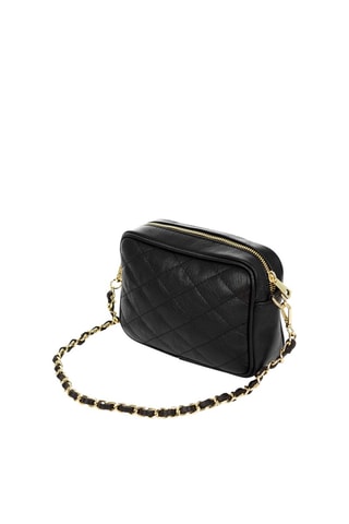 Sac bandoulière en cuir Cleopatra - Noir et doré