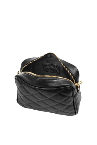 Sac bandoulière en cuir Cleopatra - Noir et doré