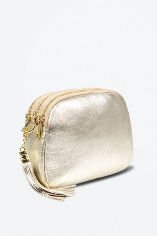 Sac bandoulière en cuir - Argenté