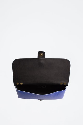 Sac bandoulière en cuir Amaseno - Bleu électrique