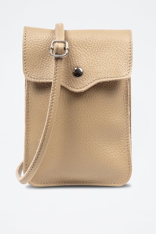 Sac bandoulière en cuir Albareto - Taupe