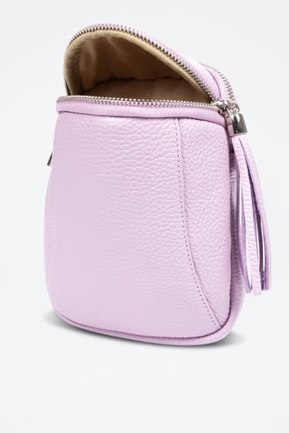 Sac bandoulière en cuir Agugliano - Lilas
