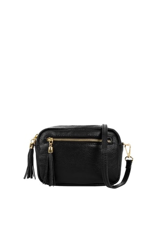 Sac bandoulière en cuir - Noir