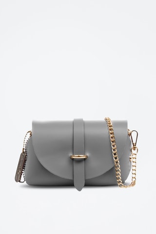 Sac bandoulière en cuir Aurora - Gris