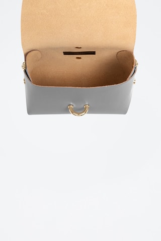 Sac bandoulière en cuir Aurora - Gris