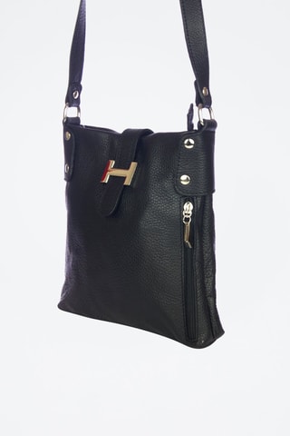 Sac bandoulière en cuir - Noir - Firenze Artegiani
