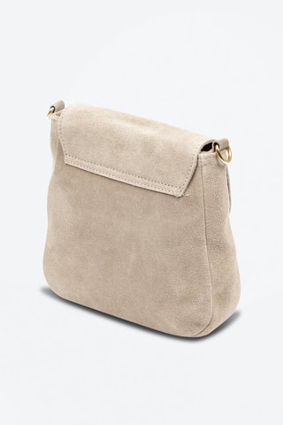 Sac bandoulière en nubuck Altissimo - Beige et doré