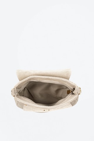 Sac bandoulière en nubuck Altissimo - Beige et doré