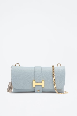 Sac bandoulière en cuir - Bleu clair