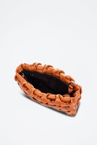 Sac bandoulière tressé en cuir Armento - Camel
