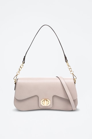 Sac porté épaule en cuir Anzano - Gris