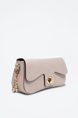 Sac porté épaule en cuir Anzano - Gris