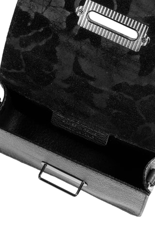 Sac bandoulière en cuir Camelia - Noir