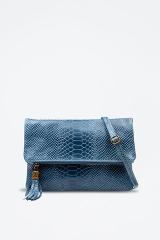 Leren Schoudertas - Rood Blauw