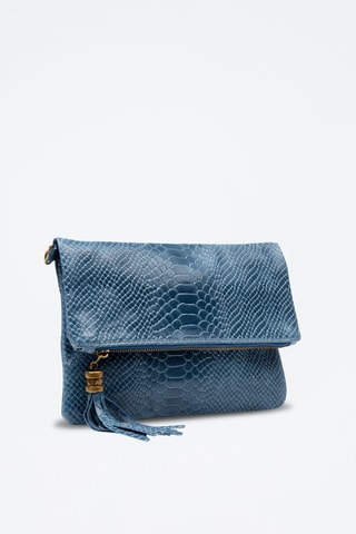 Leren Schoudertas - Rood Blauw