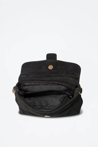 Sac bandoulière en nubuck Bagnone - Noir
