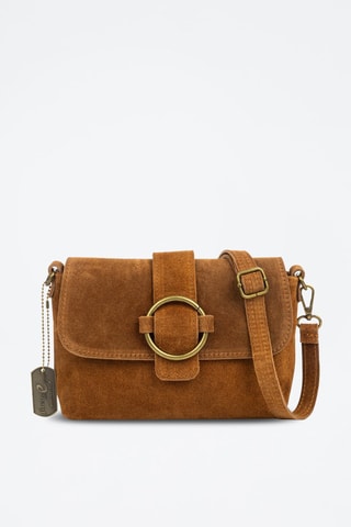 Sac bandoulière en nubuck Bagnone - Camel