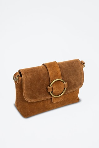 Sac bandoulière en nubuck Bagnone - Camel